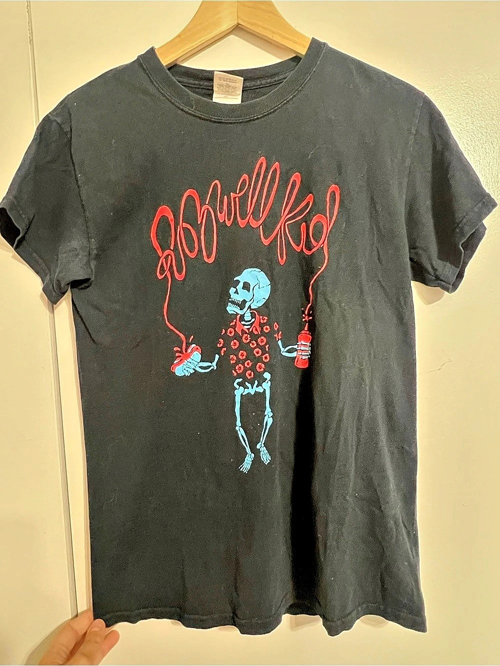 Rozwell Kid Graphic Skeleton Tee Black Size Small